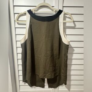 DKNYC Sleeveless Colorblock Blouse Top